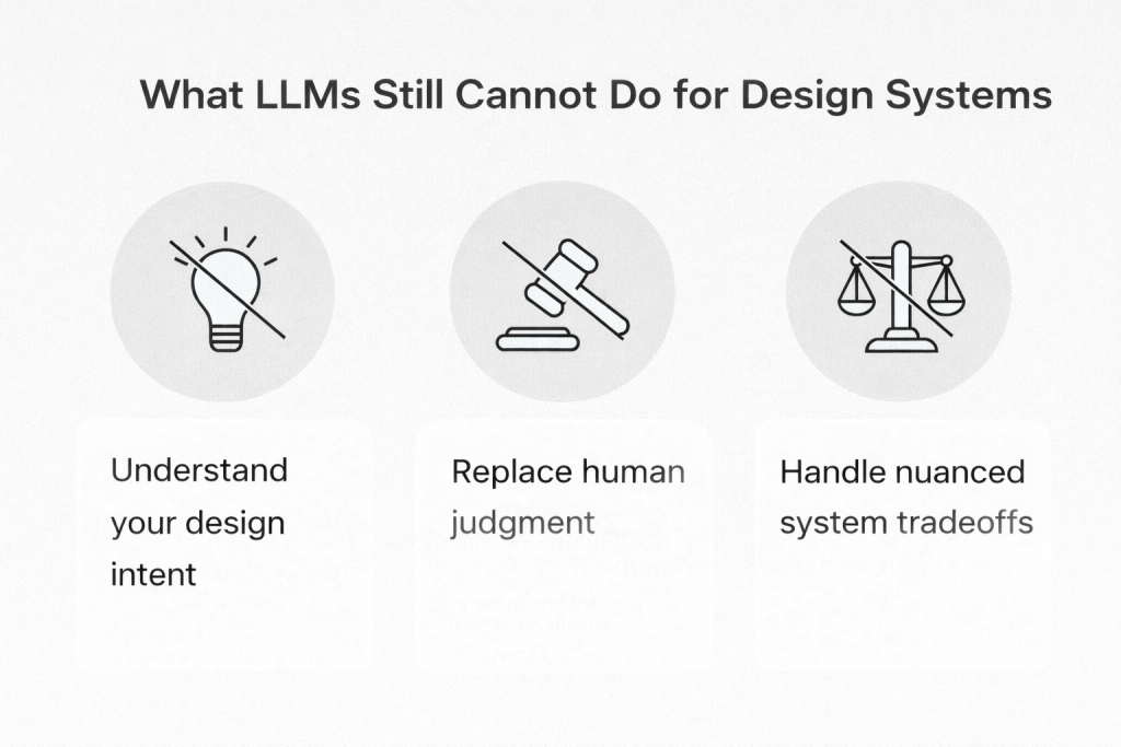 What LLMs still can't do for design systems